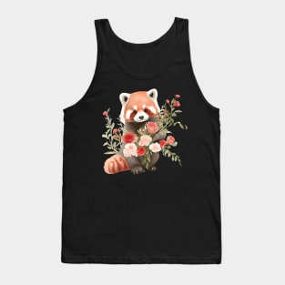 Red panda with flowers Tank Top